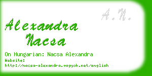 alexandra nacsa business card